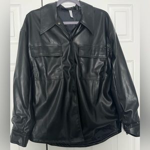 Fabletics Black leather Shacket